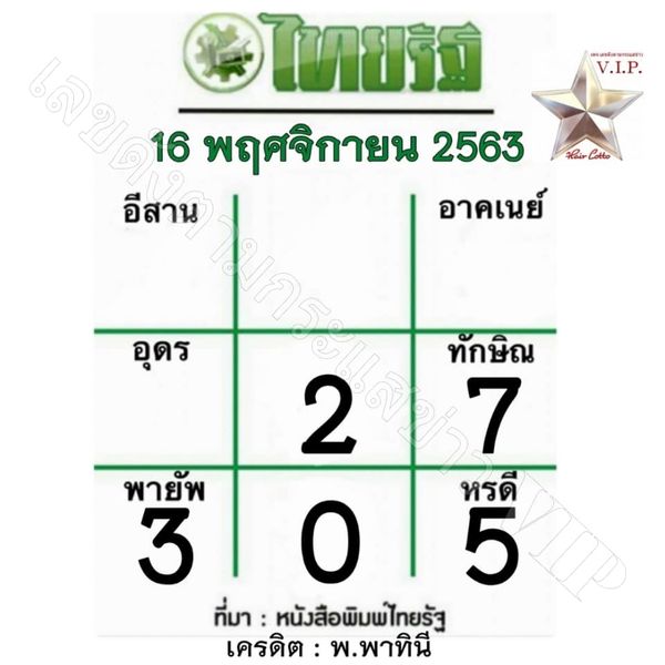 หวยไทยรัฐ-16-11-63