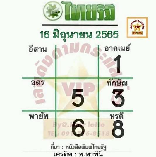 หวยไทยรัฐ-16-6-65