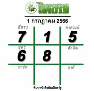 หวยไทยรัฐ-1-7-66